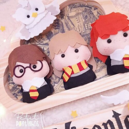 Enfeite de Porta Maternidade Harry Potter Nichonuvem Pinus