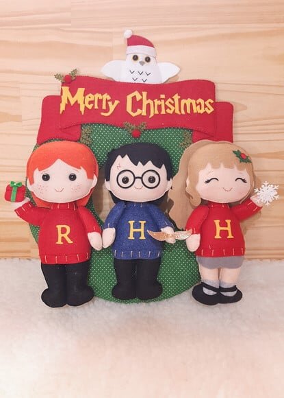 Guirlanda Natalina Harry Potter | Enfeite de Porta