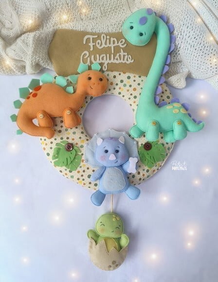 Guirlanda Porta Maternidade Dinos Baby