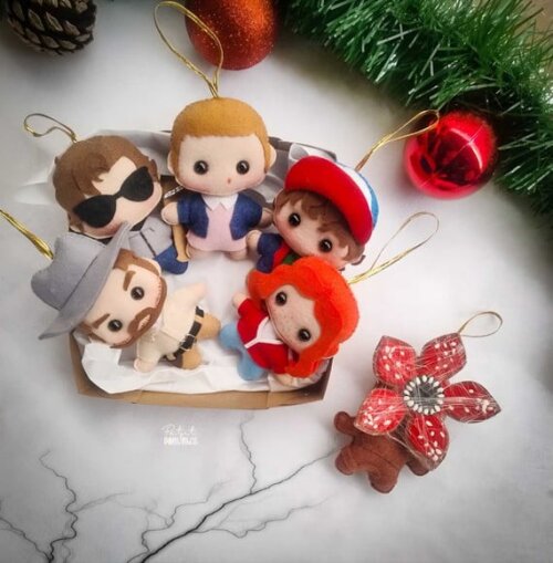 Kit Pingentes Natalinos Stranger Things (6 Peças)