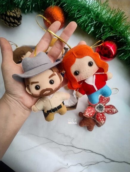 Kit Pingentes Natalinos Stranger Things (6 Peças)