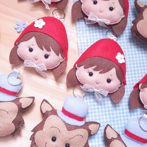 Lembrancinha Chapeuzinho Vermelho e Lobo Mau