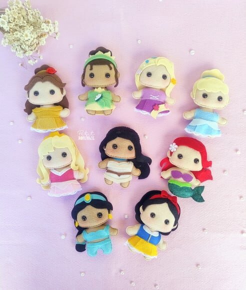 Lembrancinha Mini Princesas com Embalagem Personalizada
