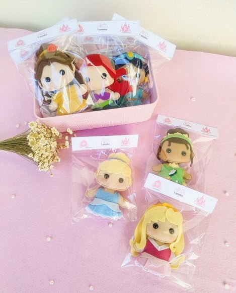 Lembrancinha Mini Princesas com Embalagem Personalizada