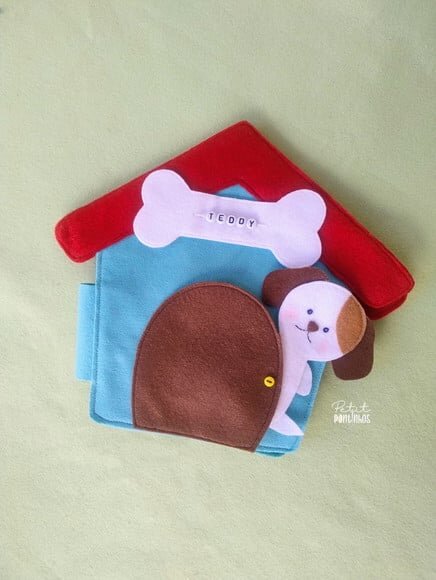 Mini Quiet Book Cachorrinho com Dedoche