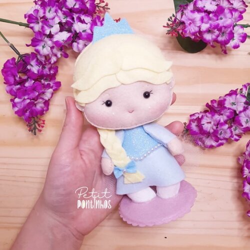 Princesas em Feltro Kit de 15cm (10 Peças)