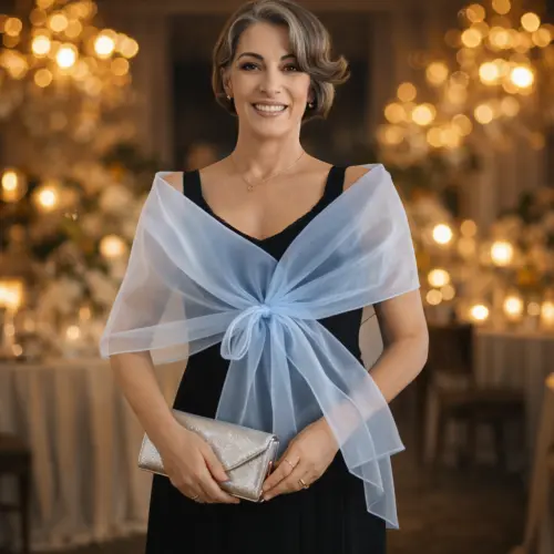 ECHARPE FESTA em Organza Cristal
