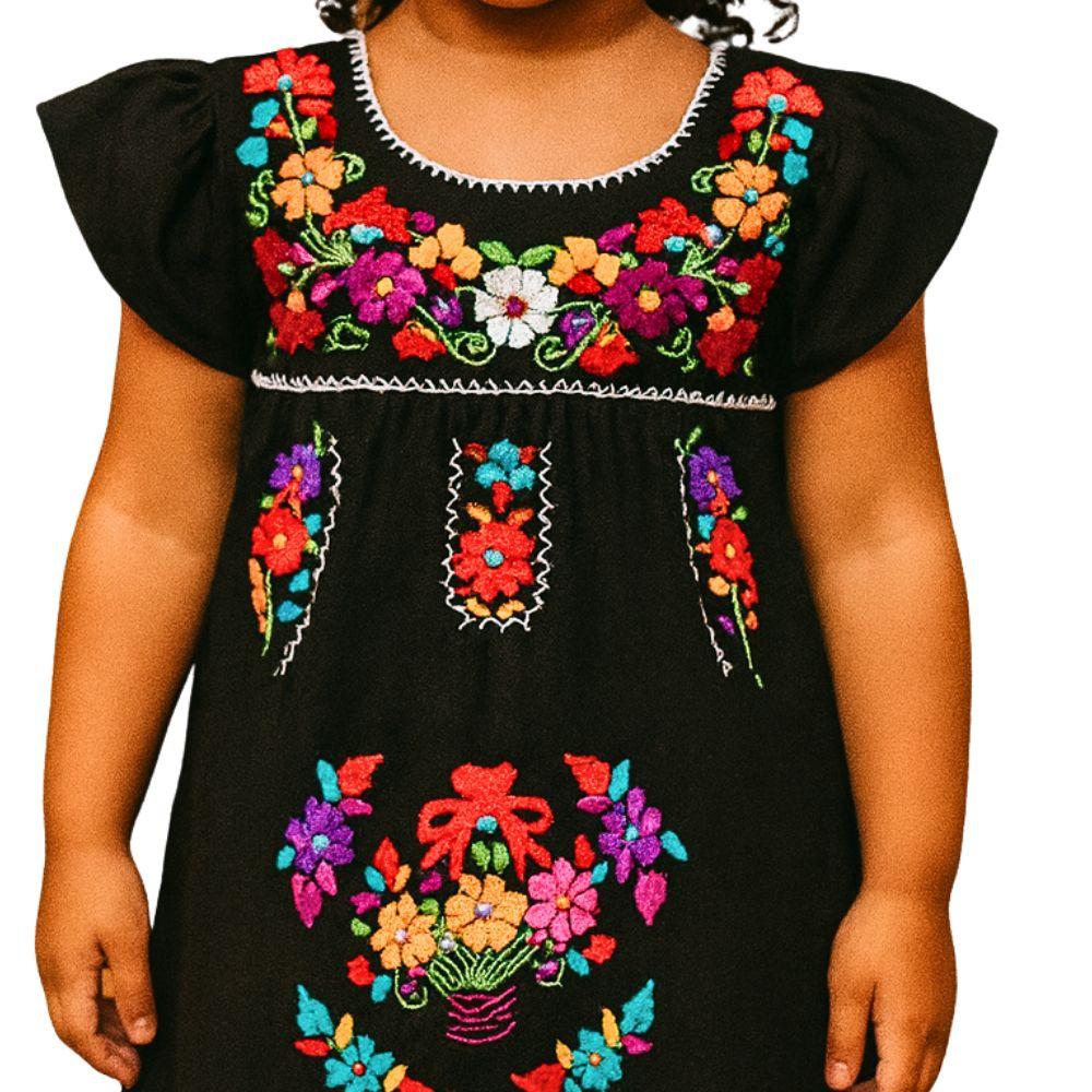 Vestido Infantil Mexicano Bordado