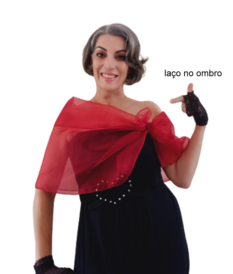 Bolero Echarpe Festa Marsala Casamento Madrinha Formatura