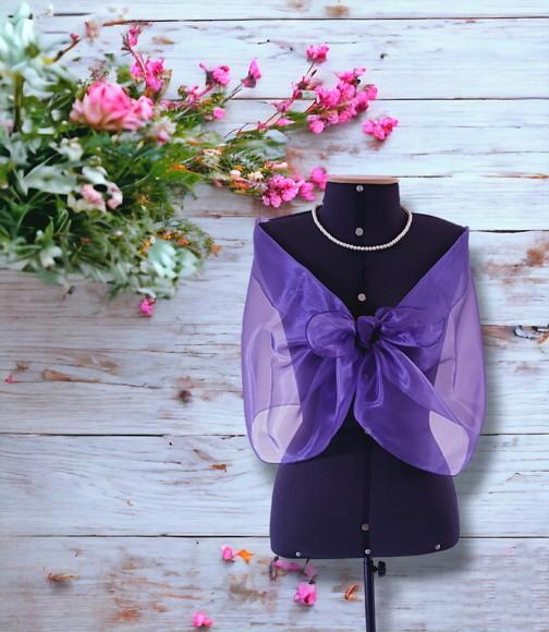 Bolero Echarpe Festa Casamento Madrinha Roxo Violeta