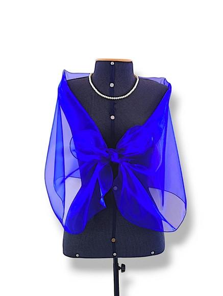 Bolero Echarpe Festa Casamento Madrinha Formatura Azul Bic