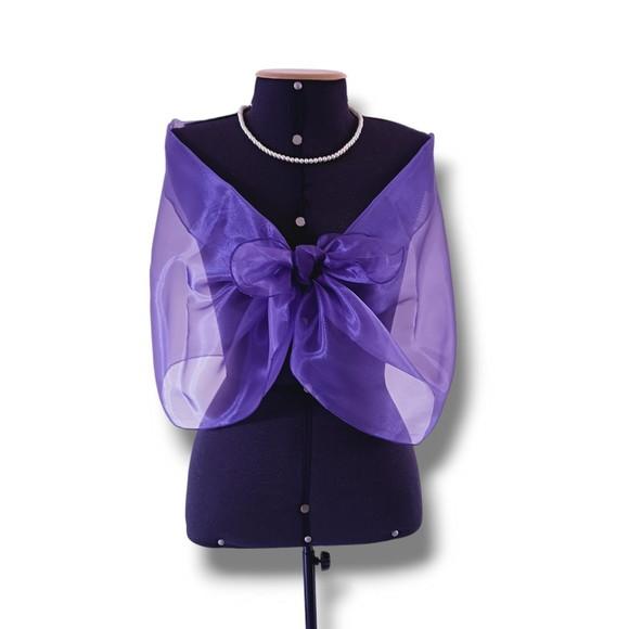 Bolero Echarpe Festa Casamento Madrinha Roxo Violeta