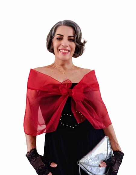 Bolero Echarpe Festa Marsala Casamento Madrinha Formatura