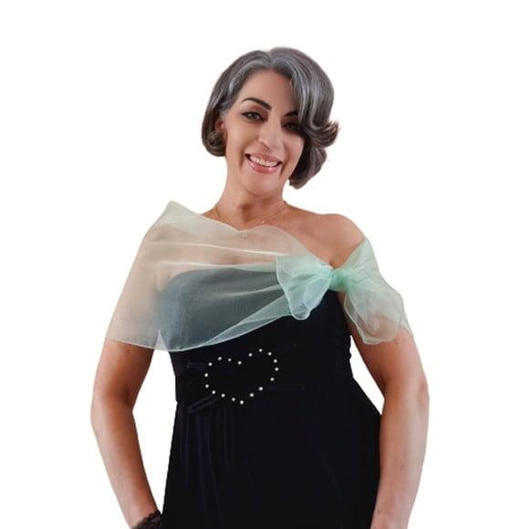 Bolero Verde Agua Pequeno Modelo Cristal