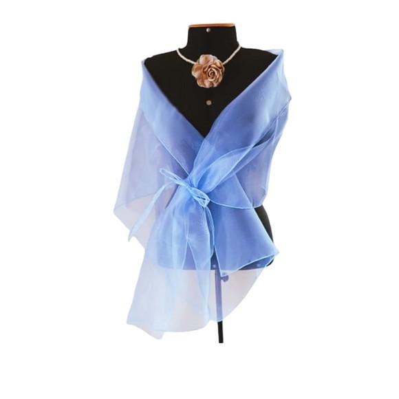 Echarpe Festa Azul Serenity Casamento Formatura Cristal