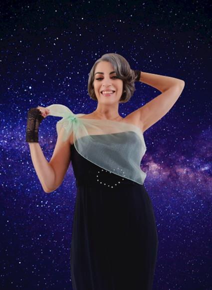 Echarpe Modelo Bolero Verde Agua Tamanho Pequeno