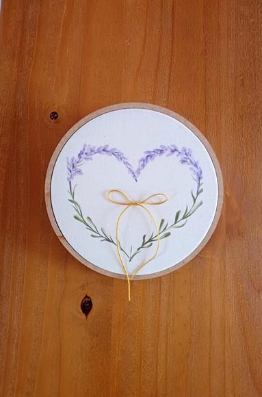 Porta Alianças💍 Coração Lavanda 🪻Pronta Entrega Pequeno