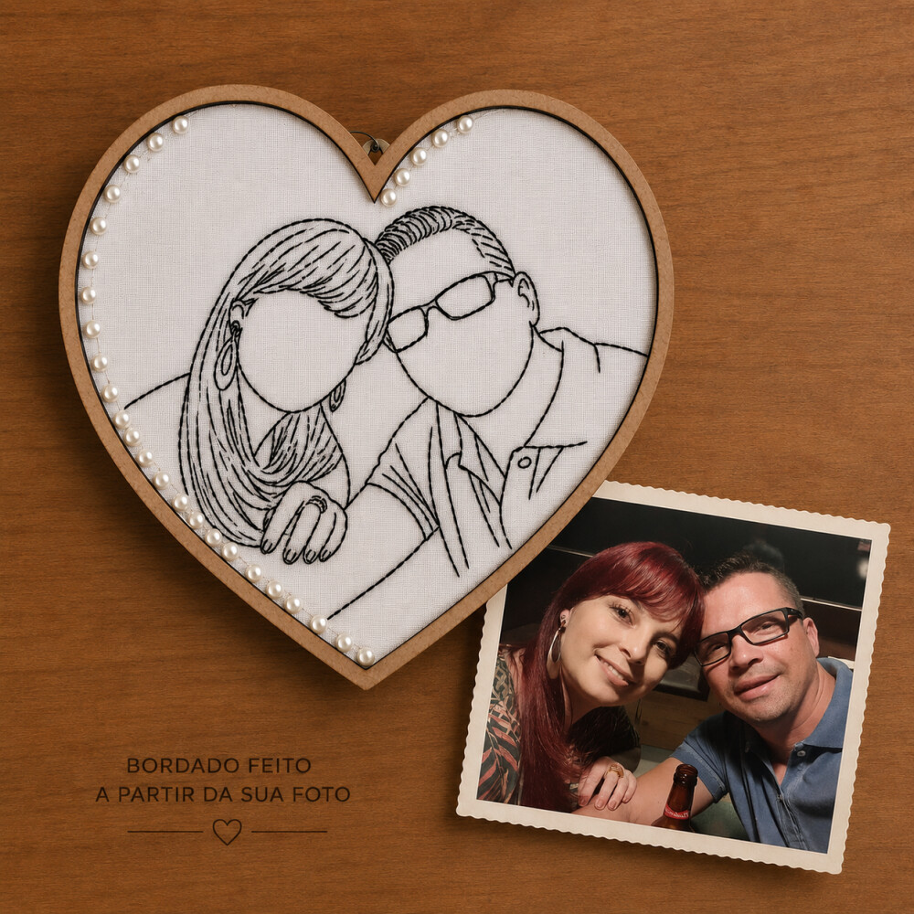 Quadro Bordado à mão no Bastidor Fotografia