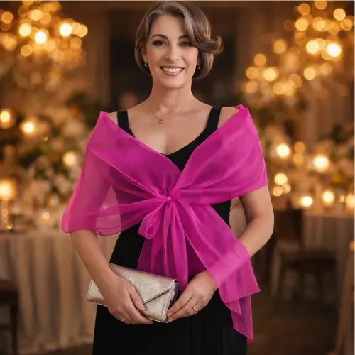 Echarpe Festa modelo Cristal Pink
