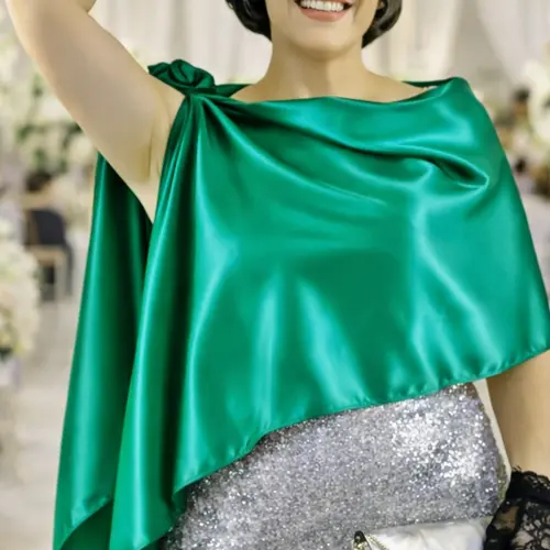 Echarpe Festa Verde Tifani Extra Longa Madrinha Casamento
