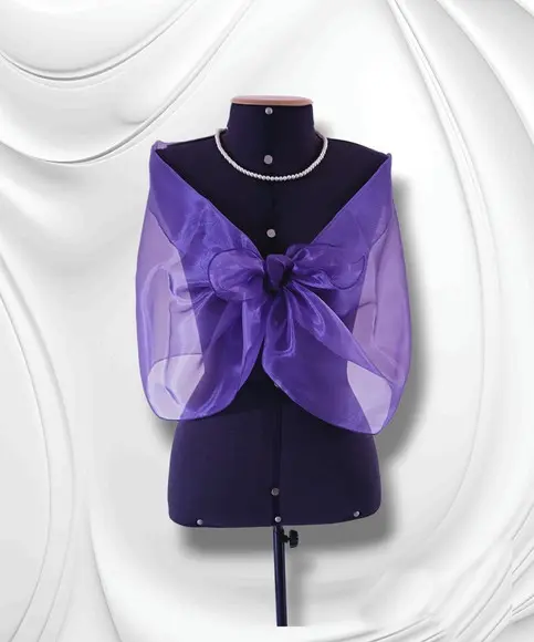 Bolero Echarpe Festa Casamento Madrinha Roxo Violeta