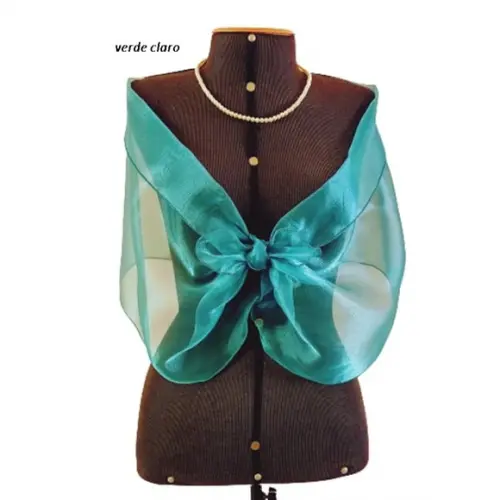 Echarpe Bolero Verde Claro Busto 99cm Veste P e M+
