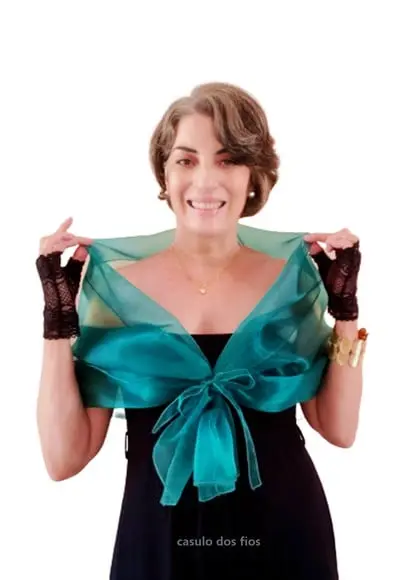 Echarpe Bolero Verde Claro Busto 99cm Veste P e M+