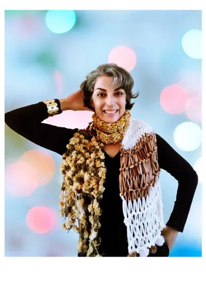 Cachecol Feminino Tricô Pom Pom