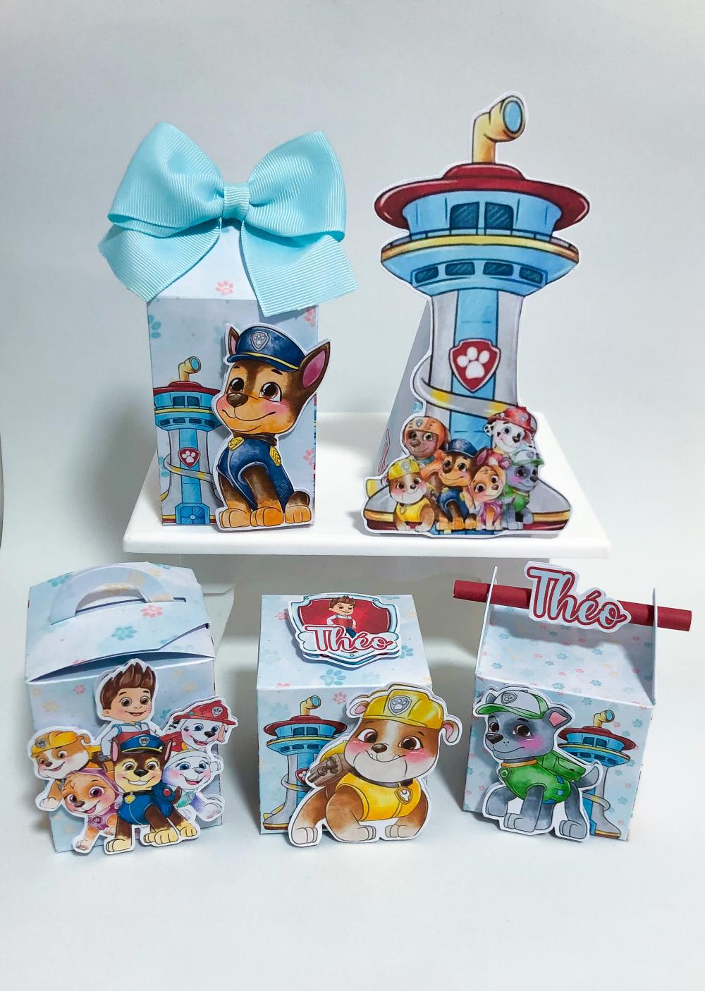 Kit lembrancinha personalizada PEGUE E MONTE patrulha canina, 20