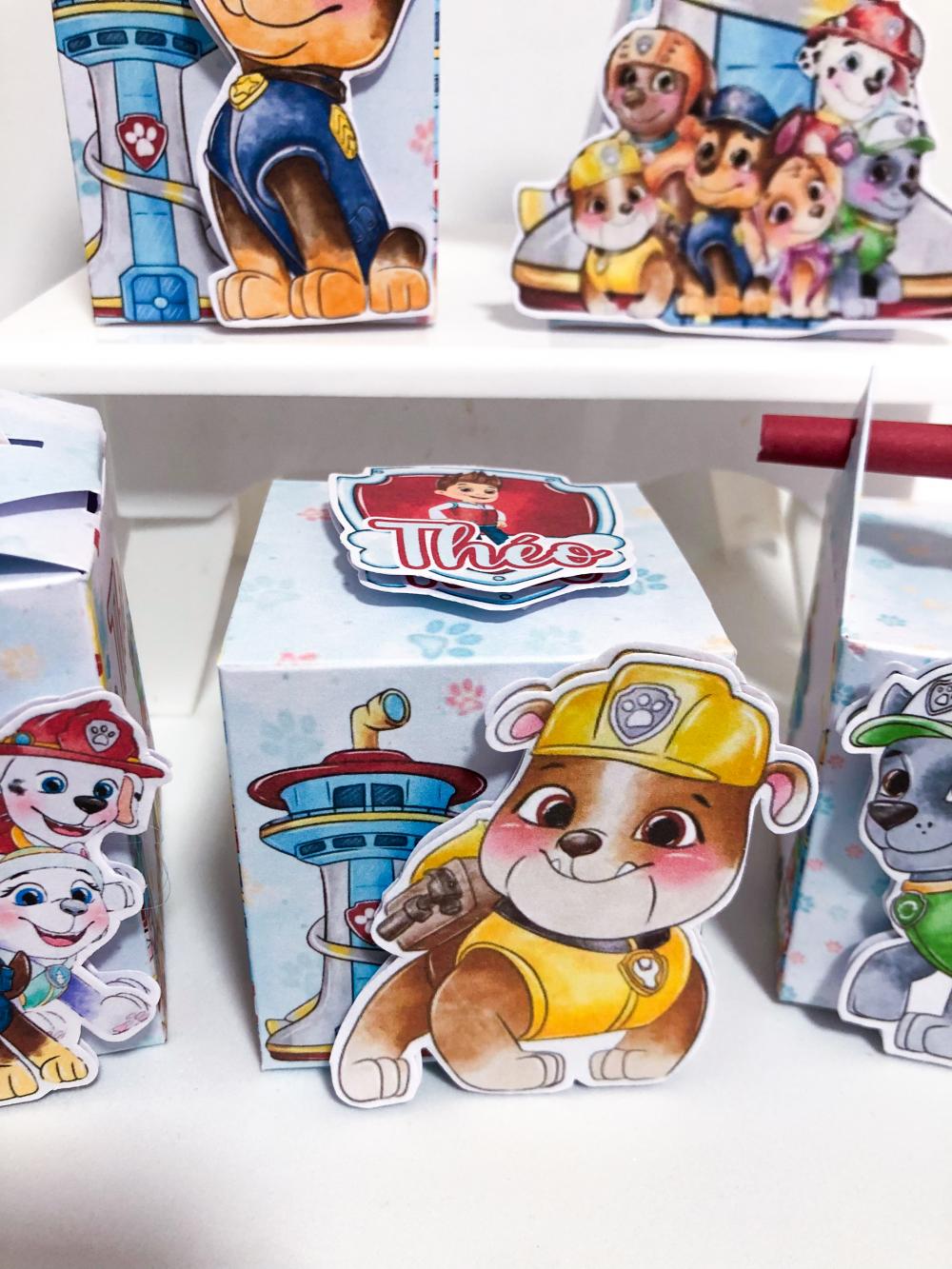 Kit lembrancinha personalizada PEGUE E MONTE patrulha canina, 20