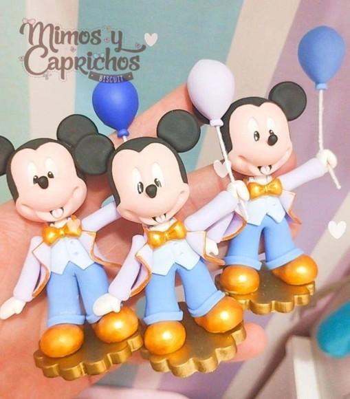 Aplique Mickey 50 Anos com Base e Balão