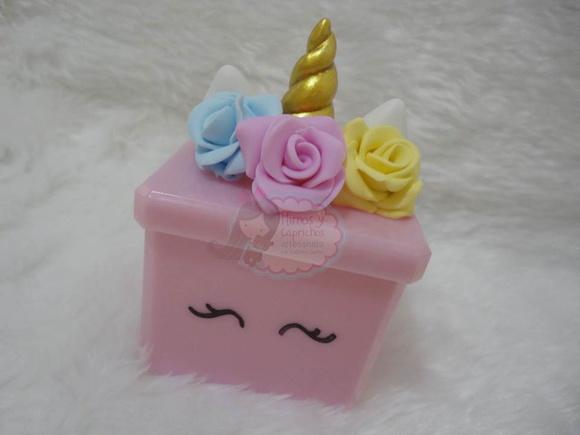 Caixinha Unicórnio Rosa