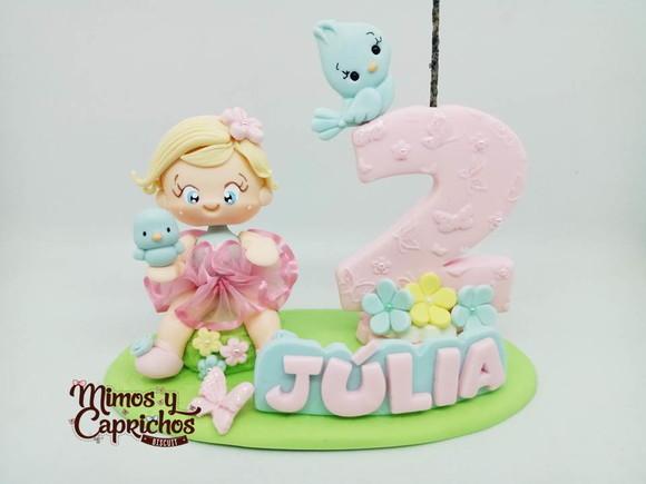Mini Topinho Menina no Jardim