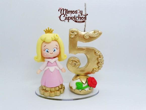 Topinho com vela Bela adormecida