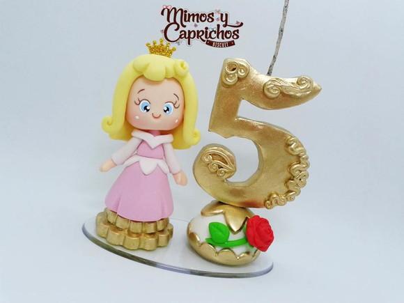 Topinho com vela Bela adormecida