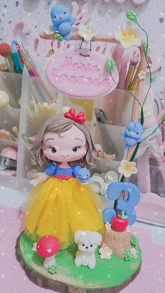 Topo Personalizado Branca de Neve Bosque