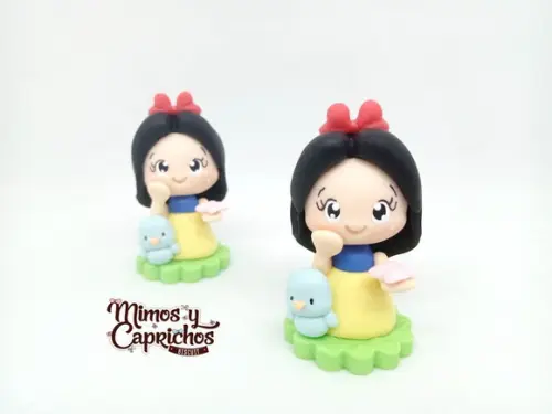 Aplique Branca de neve e passarinho