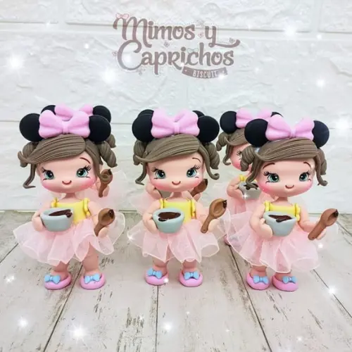 Aplique Menina Minnie Confeiteira