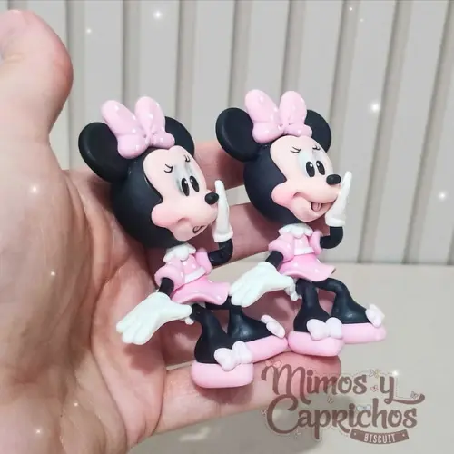 Aplique Minnie Rosa Sentada