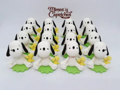 Aplique Snoopy e woodstock com base