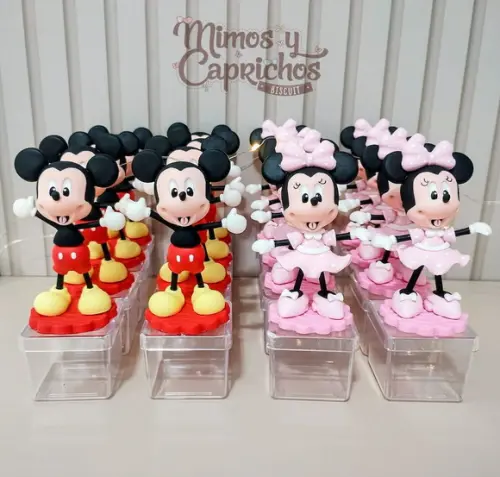 Caixinha Mickey/minnie Rosa