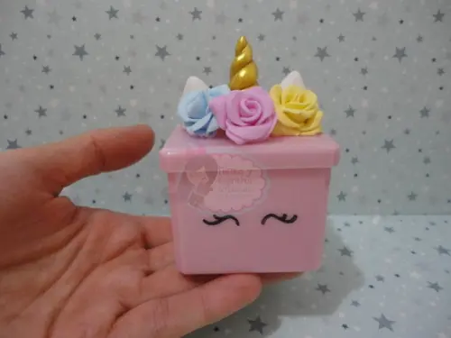 Caixinha Unicórnio Rosa