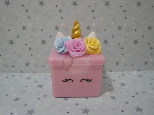 Caixinha Unicórnio Rosa