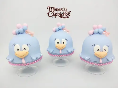 Cúpula para doce Galinha pintadinha rosa