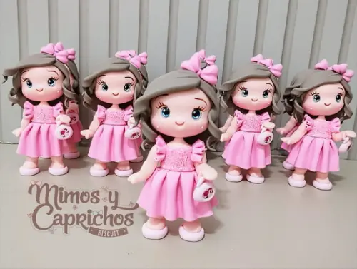Kit 5 Apliques Menina Barbie Pronta Entrega