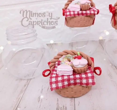 Mini Baleiro Cestinha de Doces
