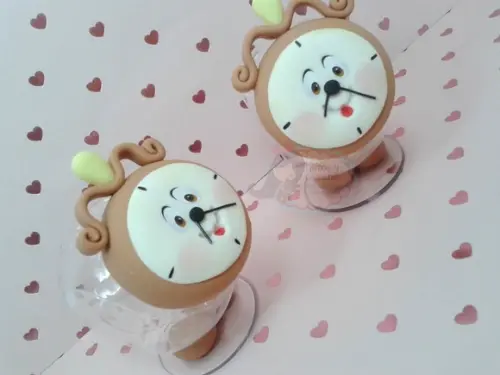 Mini Baleiro Horloge(A bela e a fera)