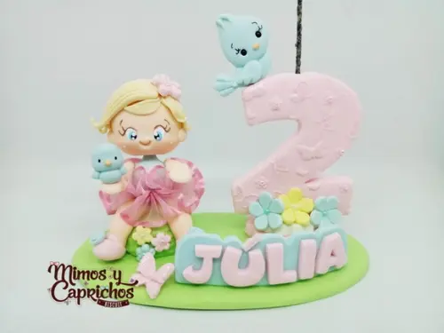 Mini Topinho Menina no Jardim