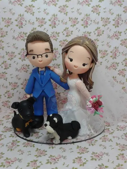 Noivinhos Personalizados com cachorrinhos