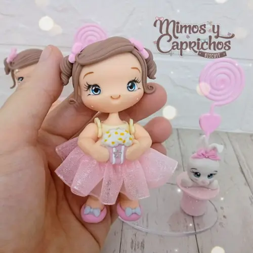Porta Foto Palhacinha Circo Rosa